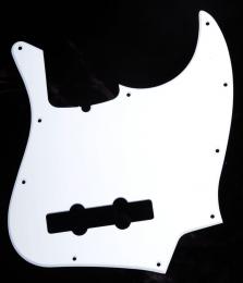 Fender Standard Jazz Bass Pickguard, One Ply White, 0991336000