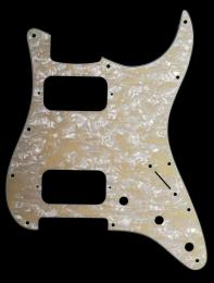 Fender Strat Pickguard Double Fat/Big Apple White Pearl 2HB, 0991371000