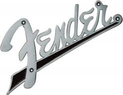 Fender Amplifier Logo, Flat, Black, 60's style, 0994092000