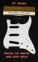 Fender 57 Strat Pickguard 1 Ply White, 0992017000