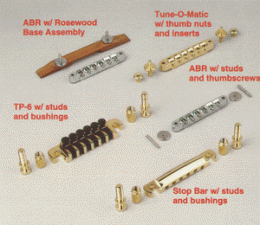 Gibson Tuneomatic Bridge, ABR-1 With Rosewood Base Gold, PBBR-060