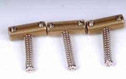 Fender Telecaster Tilt Compensated Brass Saddle Set, BP2328-008