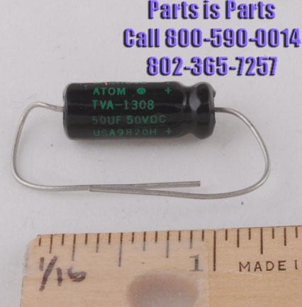 Sprague Atom 50uF/25V, Condensatore BIPOLARE Elettrolitico Assiale - Foto 5