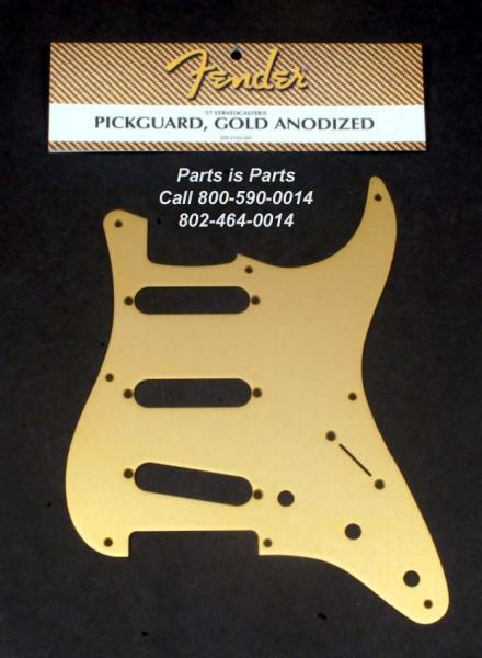 Fender Stratocaster Pickguard Gold Anodized 8 hole